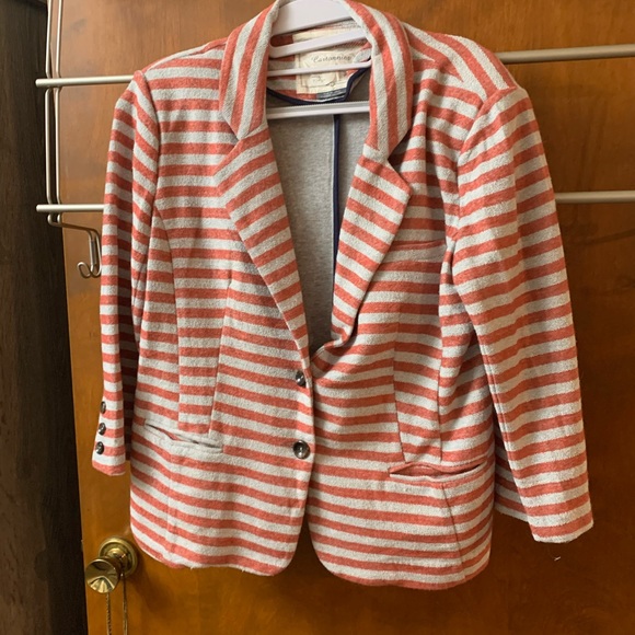 Anthropologie Cartonnier Striped Terry Blazer - Picture 2 of 6